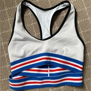 P.E Nation Full Toss Sports Bra in White